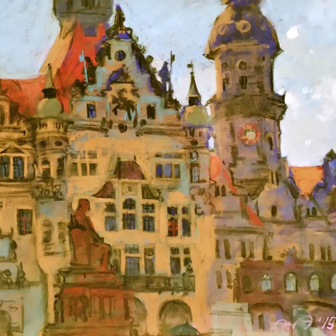 Анна Лапыгина — Дрезден, 2015 (бумага, пастель)