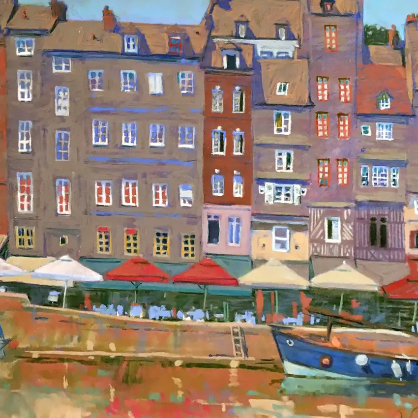 Анна Лапыгина — Онфлер. Нормандия. Набережная 2, 2018 (бумага, пастель)