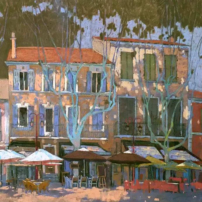 Анна Лапыгина — Прованс. Старая площадь, 2018 (бумага, пастель)