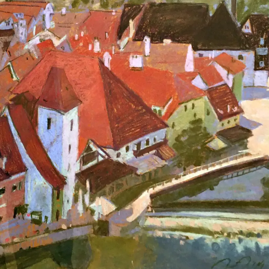 Анна Лапыгина — Чешски-Крумлов, 2014 (бумага, пастель)