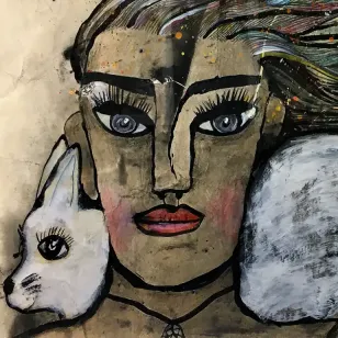 Лиза Лесных — Питомцы, 2008 (бумага, акрил, тушь)