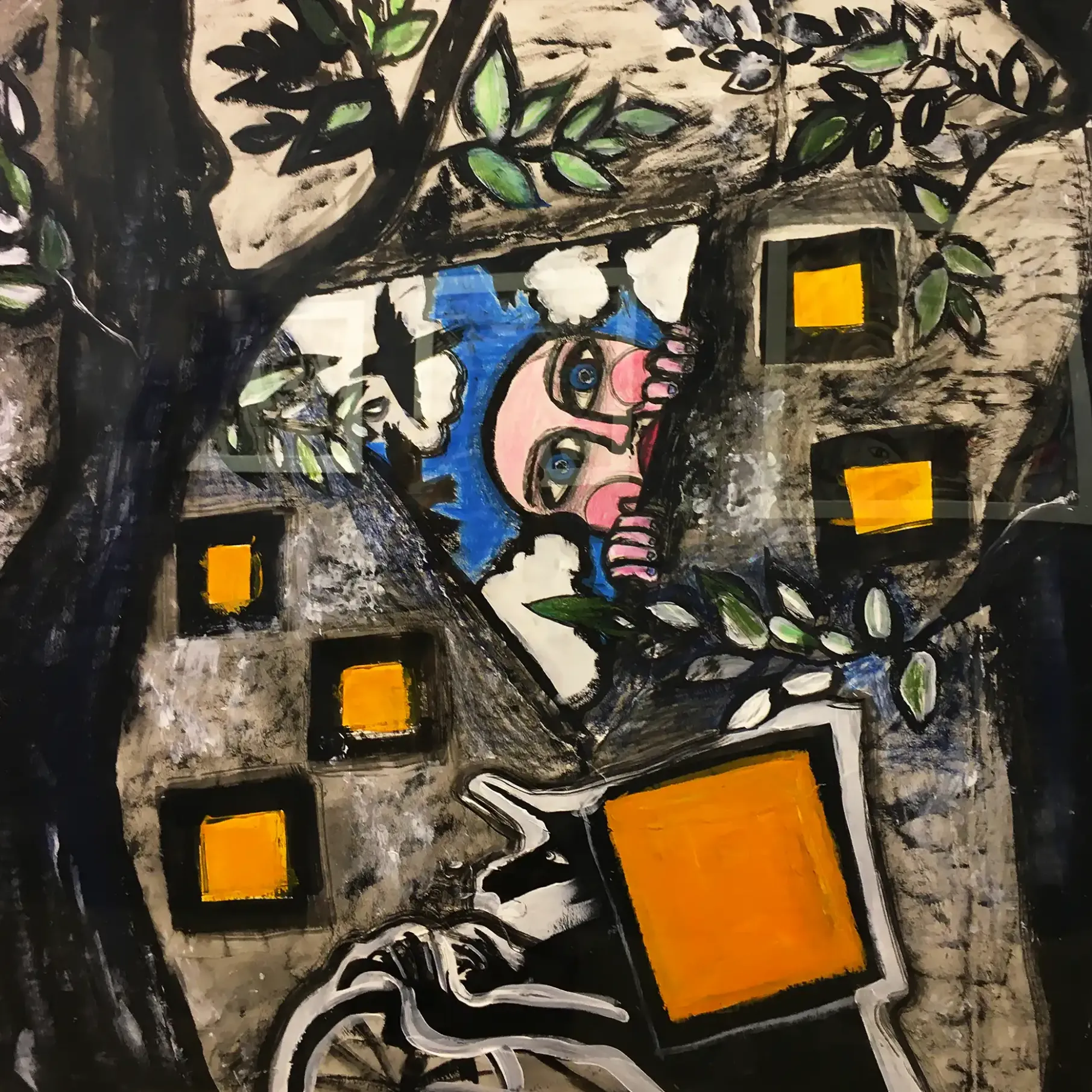 Лиза Лесных — (бумага, акрил, тушь)