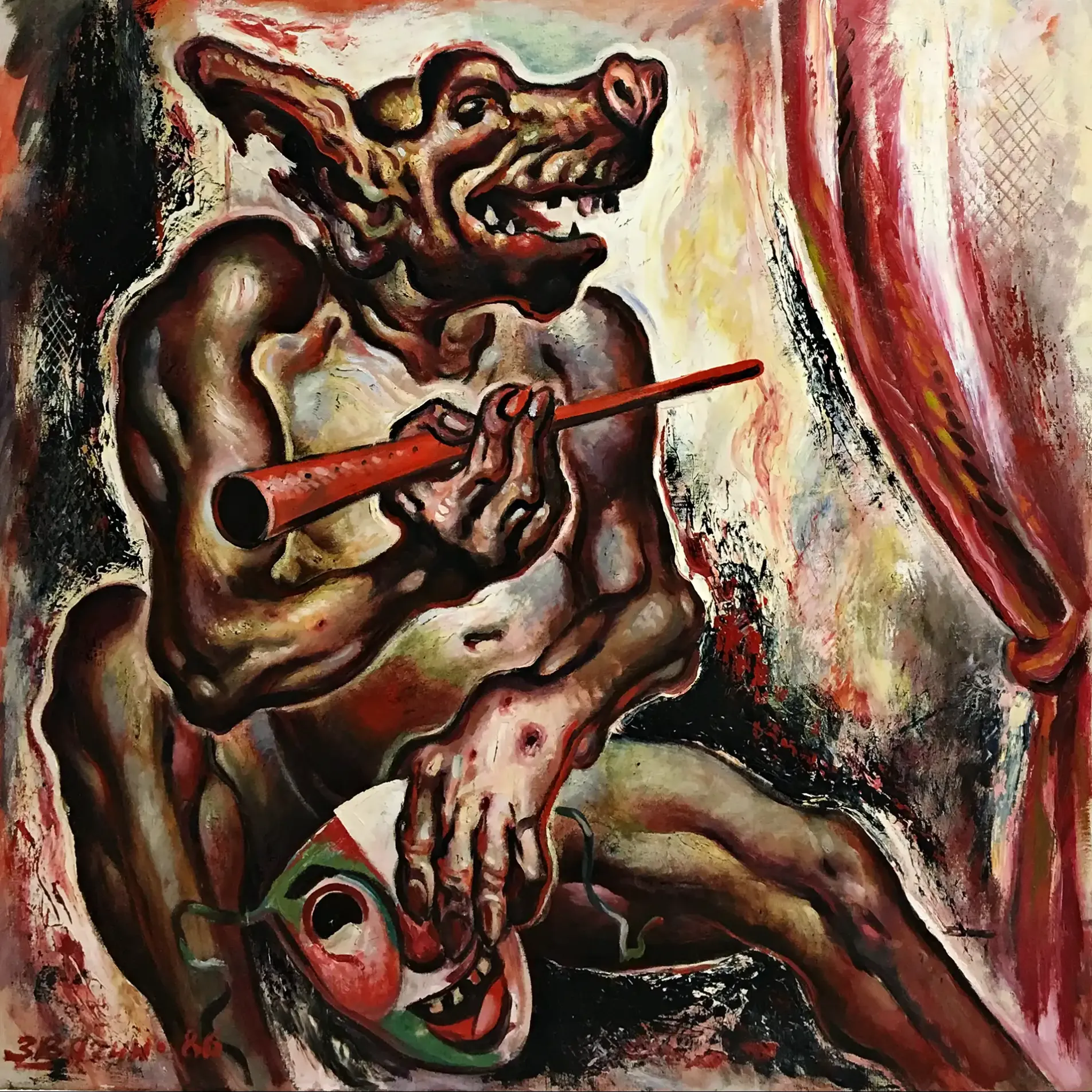 Михаил Звягин — Без маски, 1986 (холст, масло)