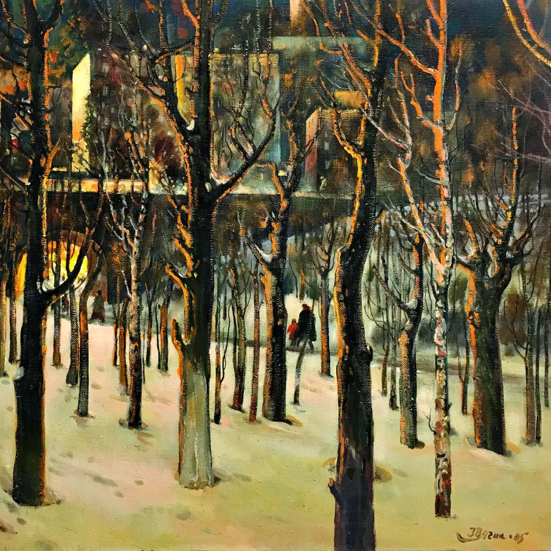 Михаил Звягин — Вечерний город, 2005 (холст, масло)