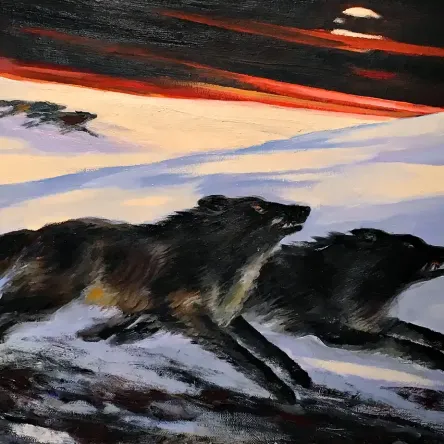 Михаил Звягин — Волки, 2006 (холст, масло)