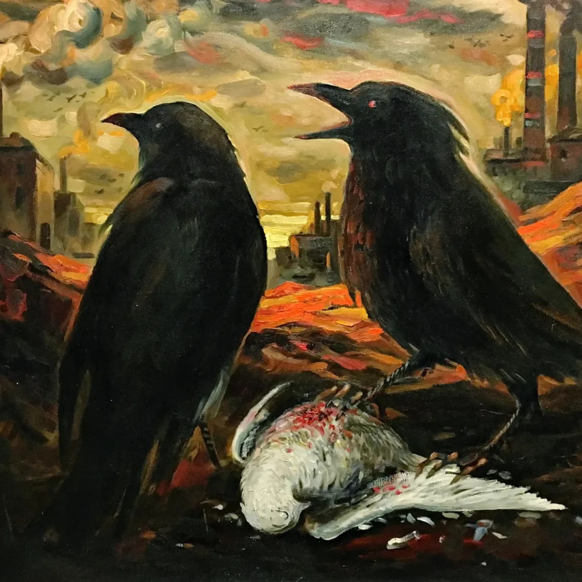 Михаил Звягин — Вороньё 1986 (холст, масло)