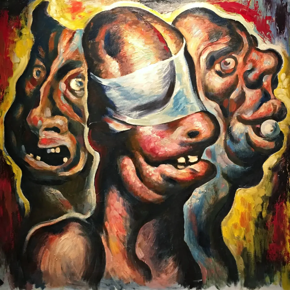 Михаил Звягин — Глухой, слепой и..., 1984 (холст, масло)