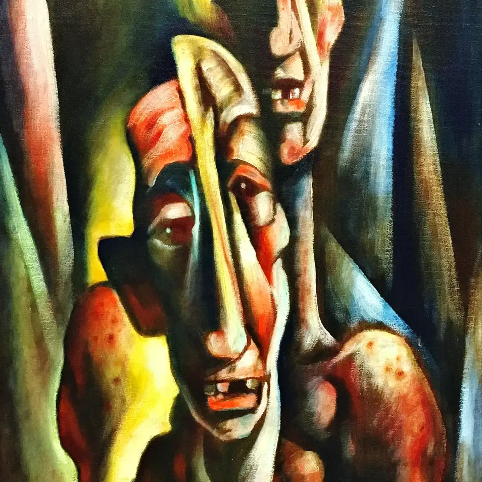 Михаил Звягин — Двое, 1994 (холст, масло)