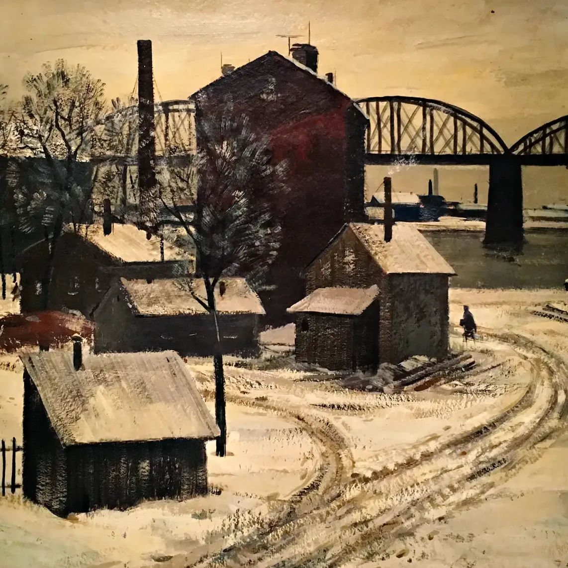 Михаил Звягин — Зимний день, 1964 (холст, масло)