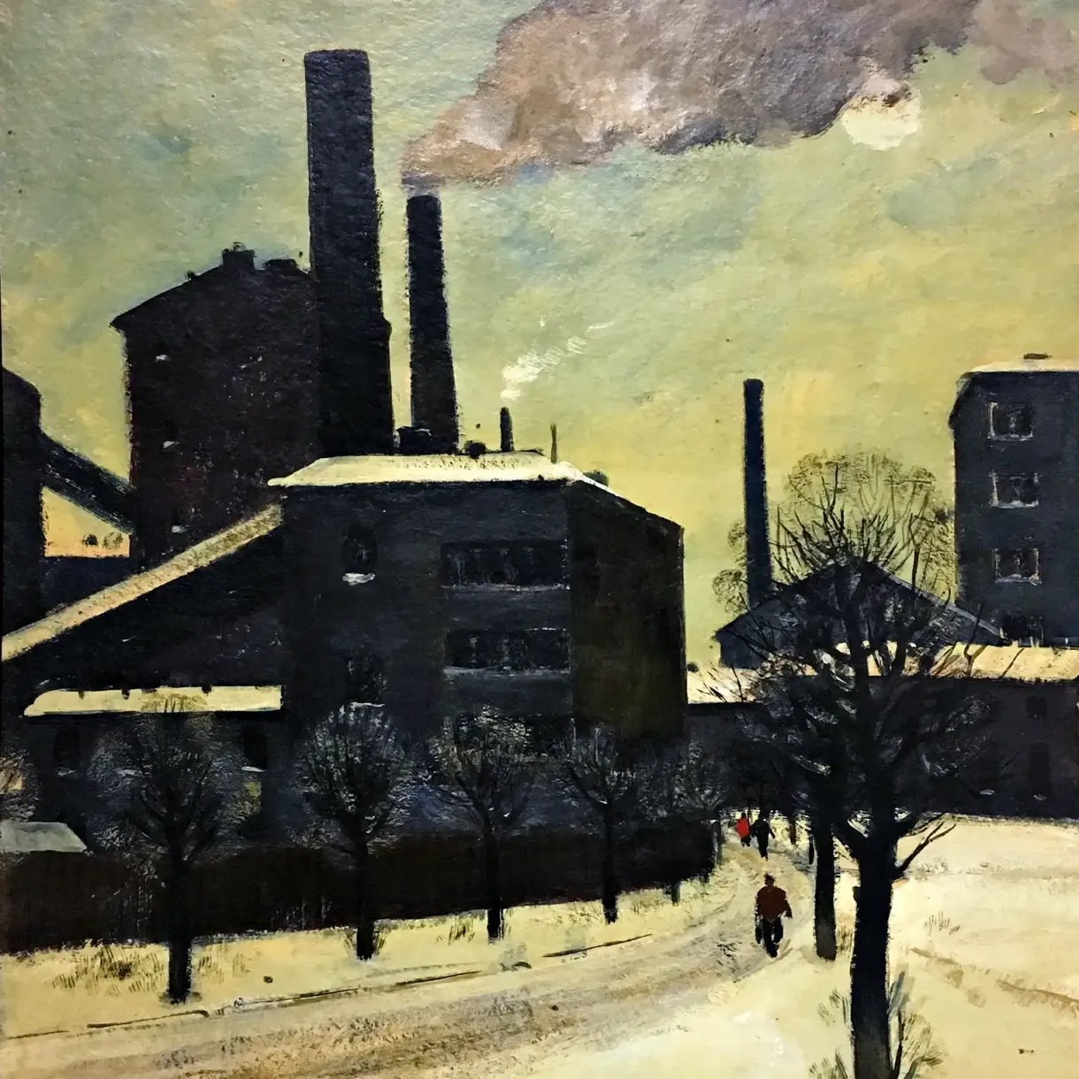 Михаил Звягин — Зимний день, 1968 (холст, масло)