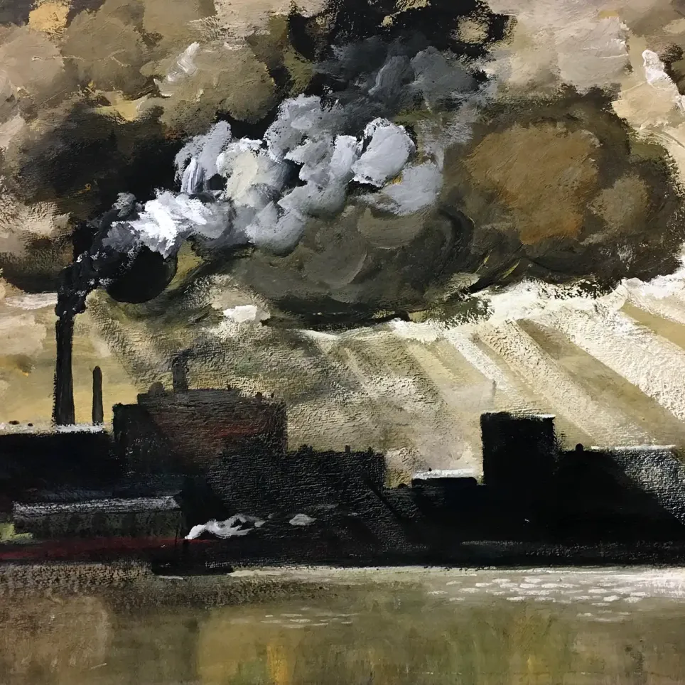 Михаил Звягин — На небе, 1966 (картон, гуашь, темпера)