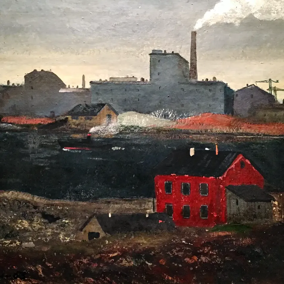 Михаил Звягин — На реке, 1963 (картон, гуашь, темпера)