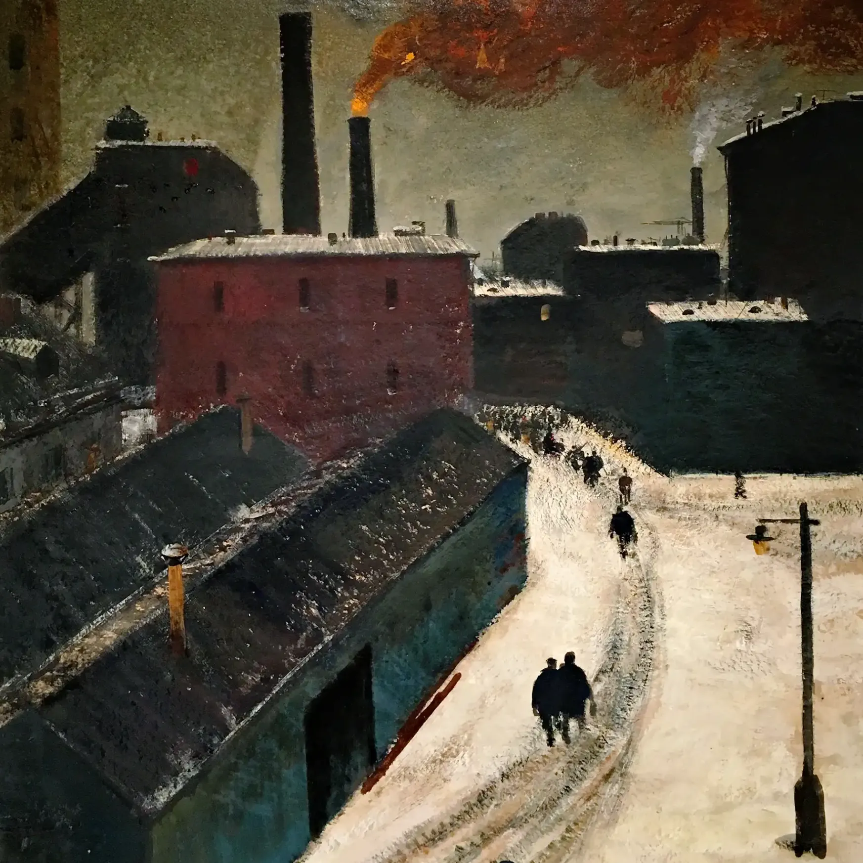 Михаил Звягин — Утро. Фабрика, 1963 (картон, гуашь)