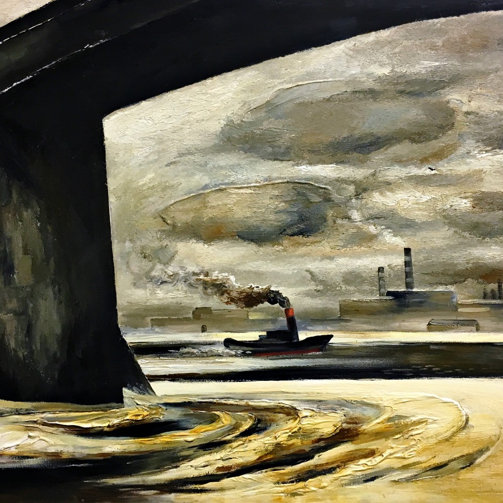 Михаил Звягин — Хмурое утро, 1970 (оргалит, темпера)