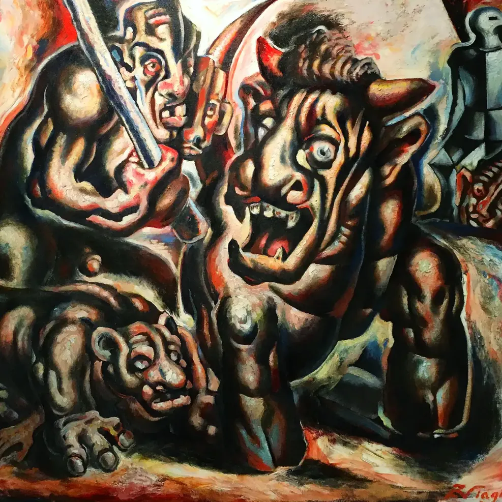 Михаил Звягин — Шествие, 1994 (холст, масло)