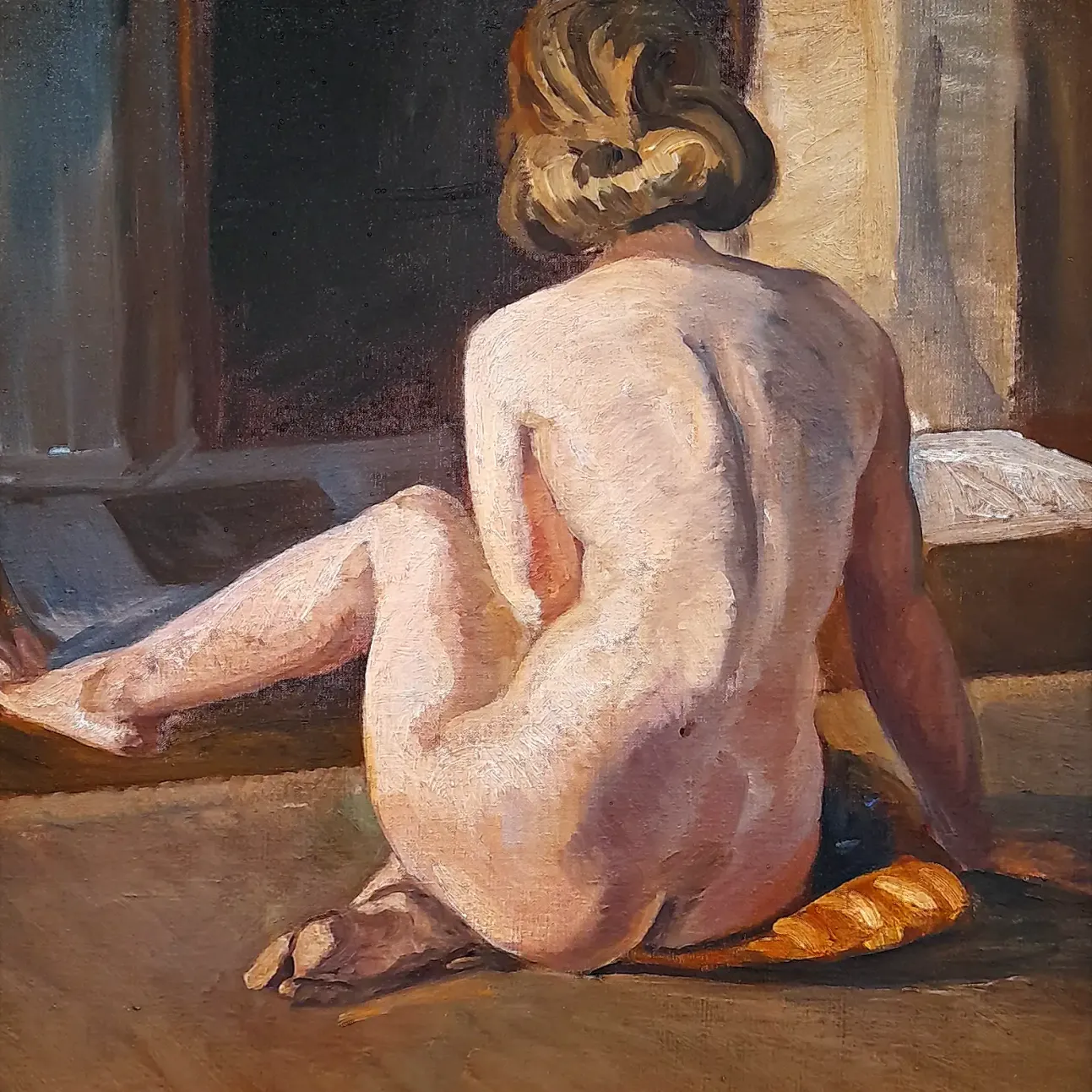 Адриен Эбер — Обнажённая, 1928 (холст, масло)