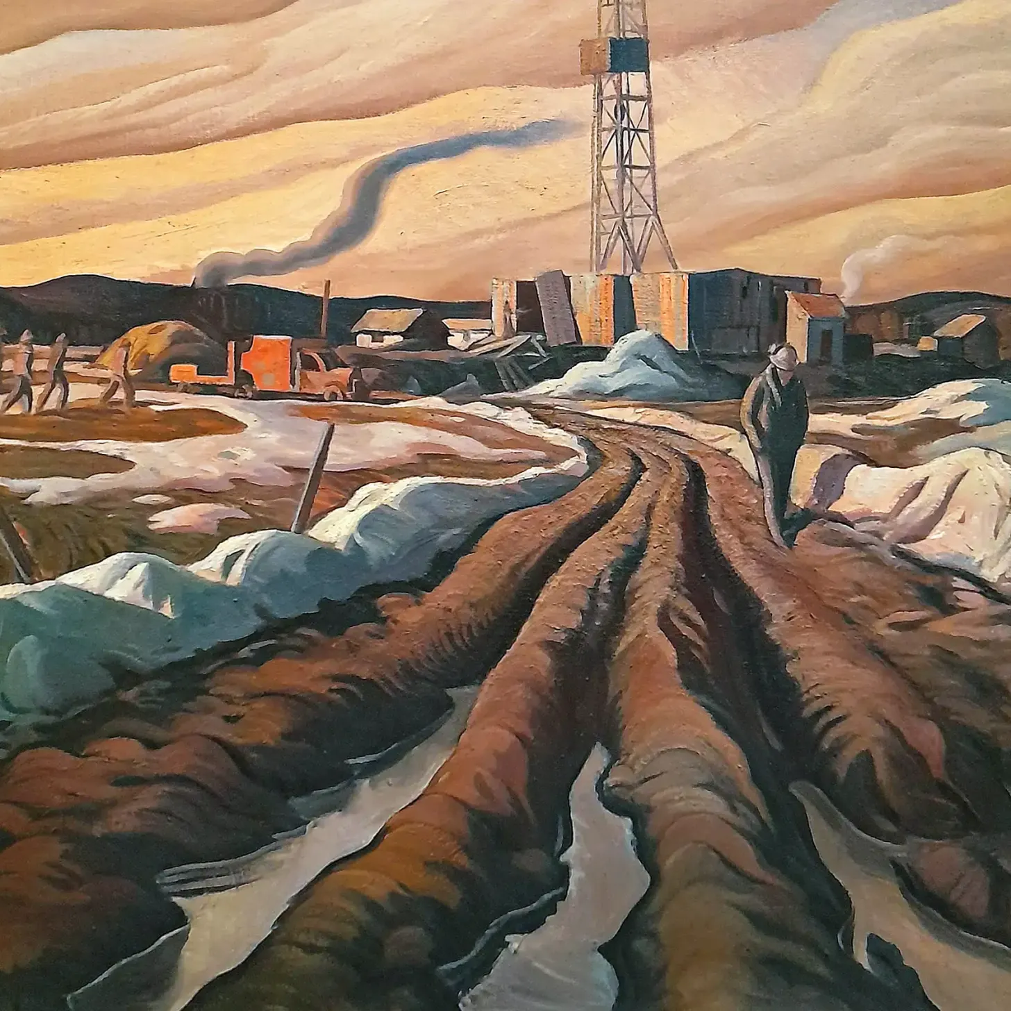 Гарольд Голдинг Глайд — Месторождение Эксельсиор, недалеко от Эдмонтона, 1950 (холст, масло)