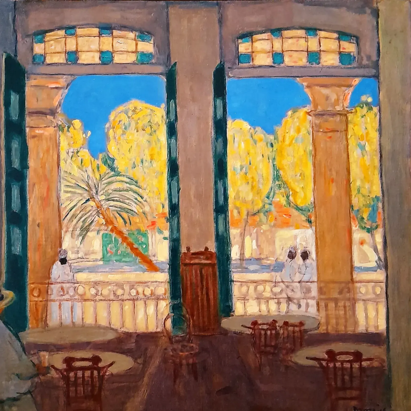 Джеймс Уилсон Моррис — Кафе Эль Пасахе, Гавана, 1918 (холст, масло)