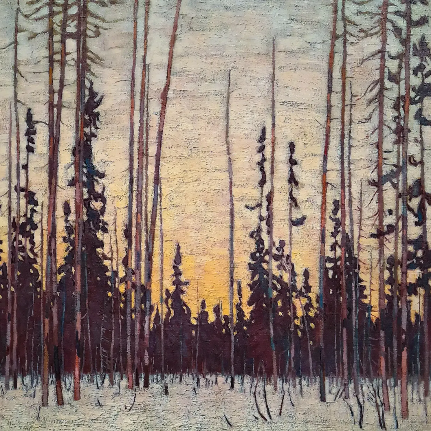 Лорен С. Харрис — Зимнее утро, 1914 (холст, масло)