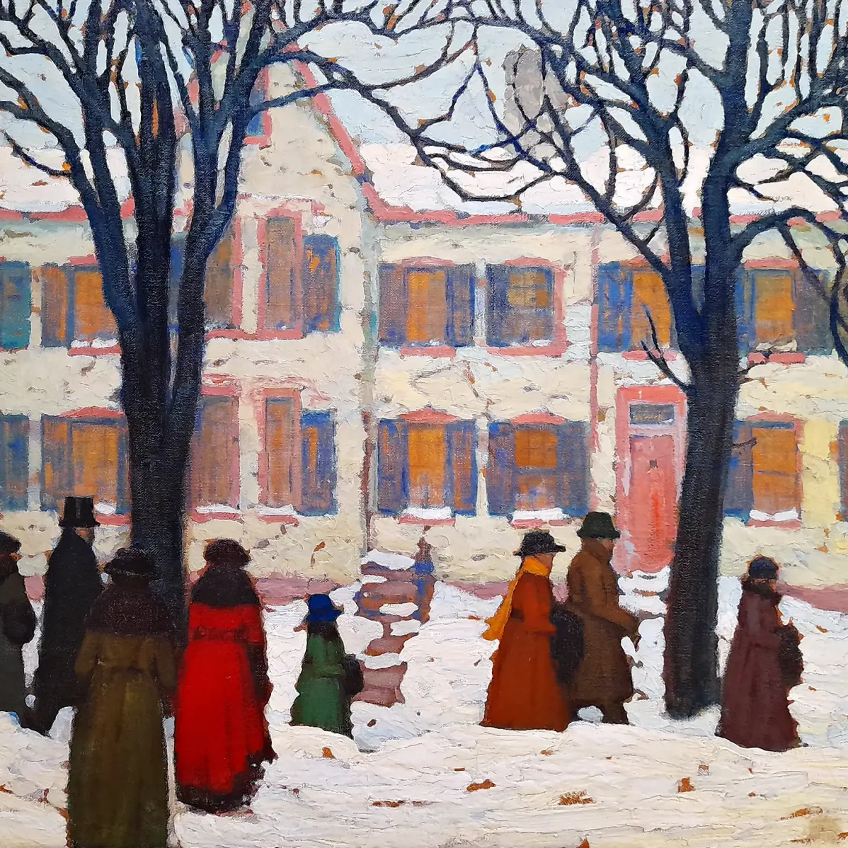 Лоурен С. Харрис — Возвращение из церкви, 1919 (холст, масло)