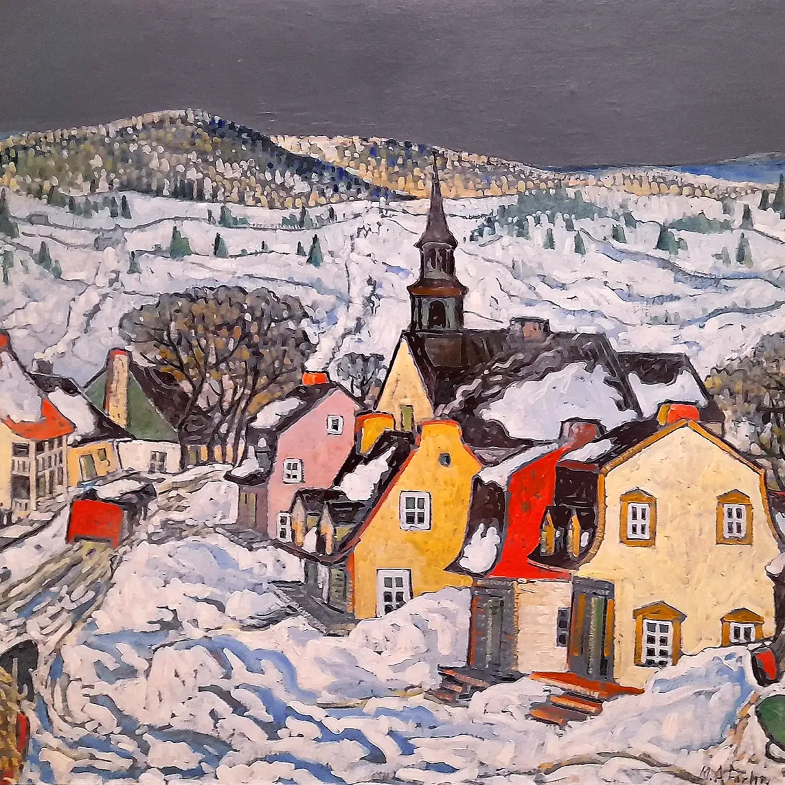 Марк-Орель Фортен — Сент-Юрбен зимой, 1940-1942 (масло на панели)