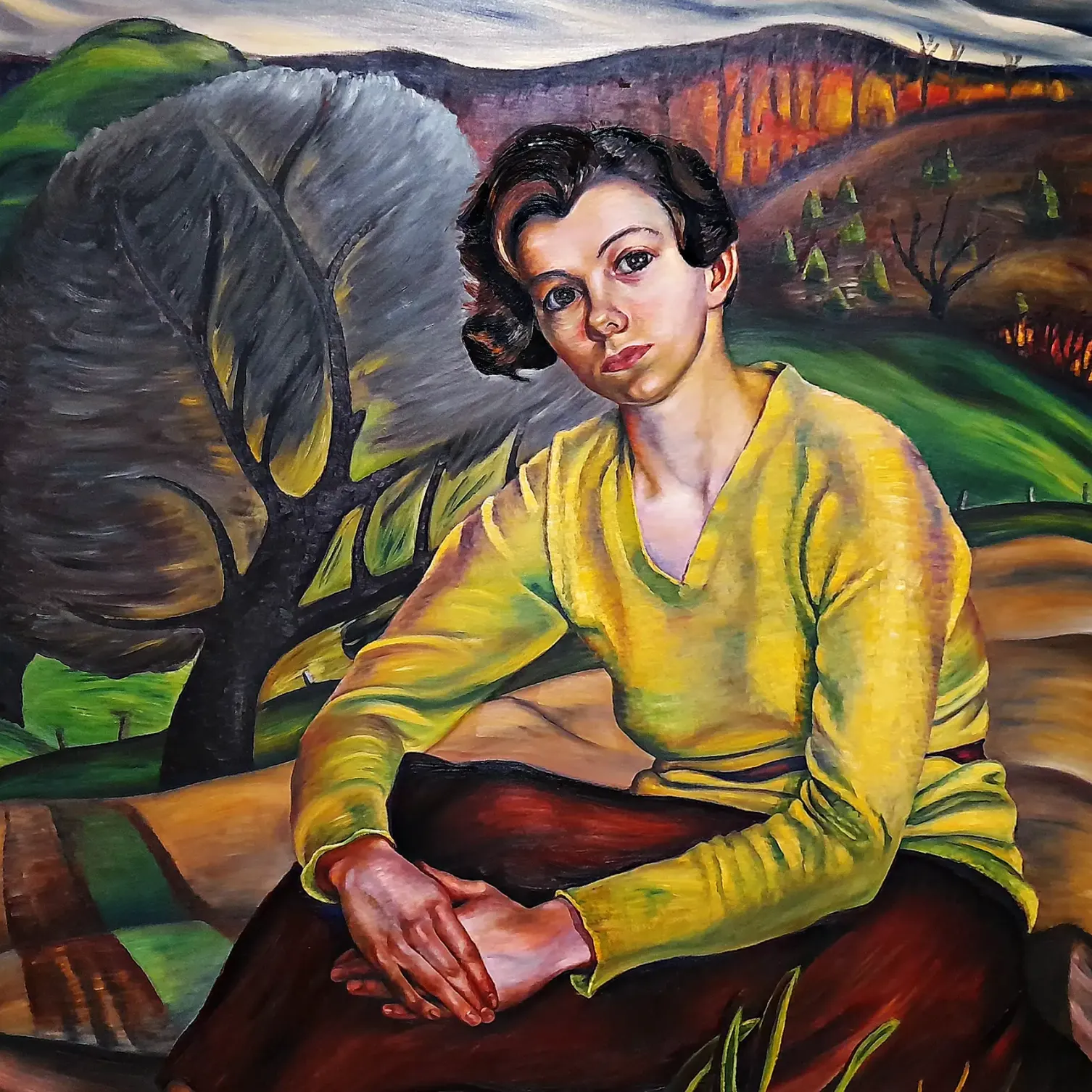 Пруденс Хьюард — Девушка в жёлтом свитере, 1936 (холст, маслор)