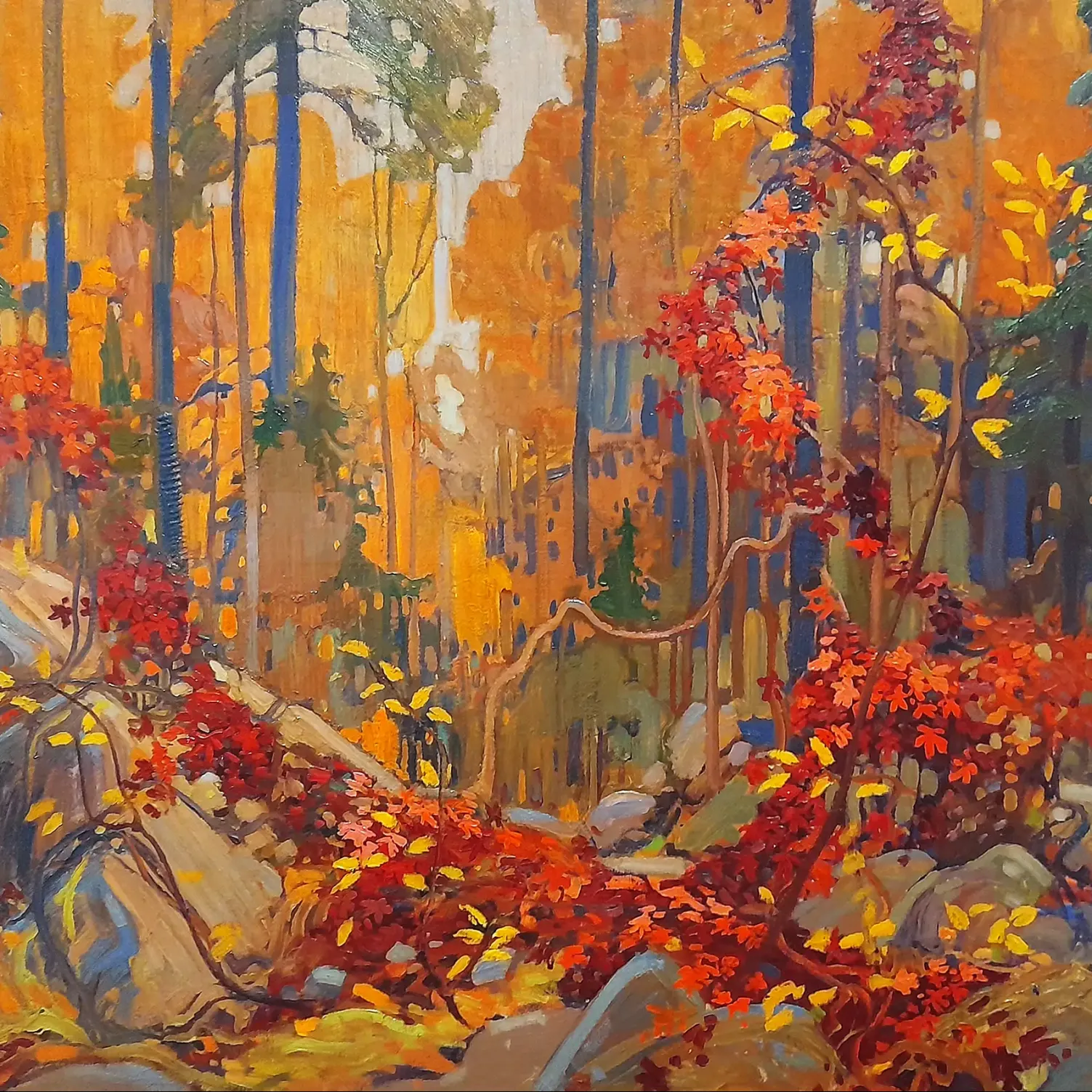 Том Томсон — Осенняя гирлянда, 1915 (холст, масло)