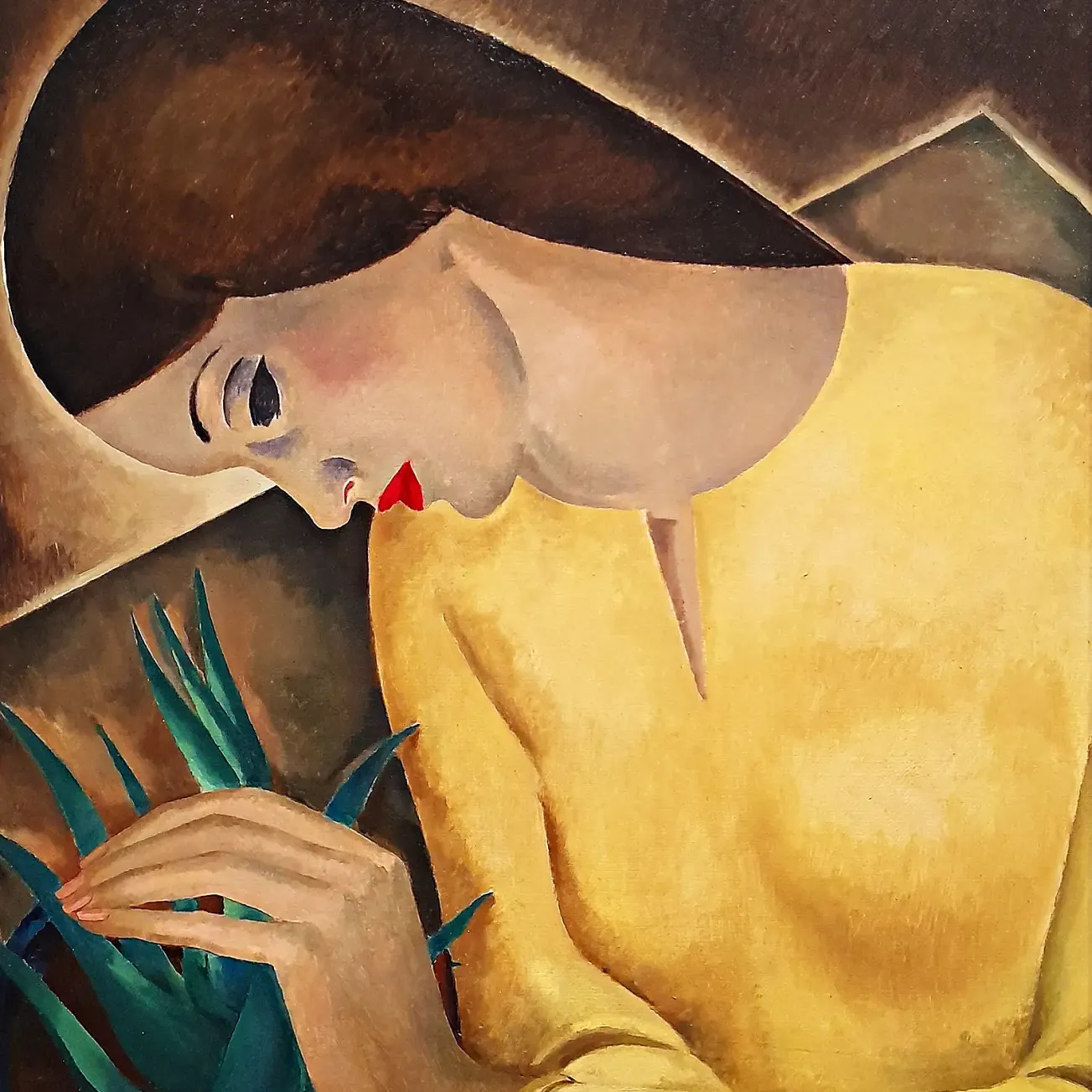 Уилл Огливи — Девушка с растением, 1933 (холст, масло)