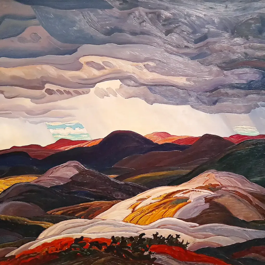 Франклин Кармайкл — Снежные облака, 1938 (масло на масоните)