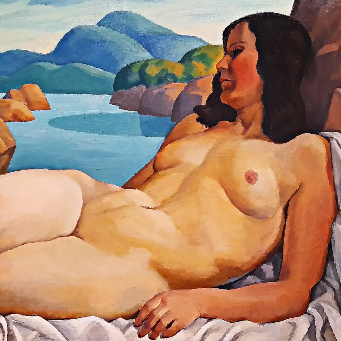 Эдвин Холгейт — Обнажённая в пейзаже, около 1930 (холст, масло)