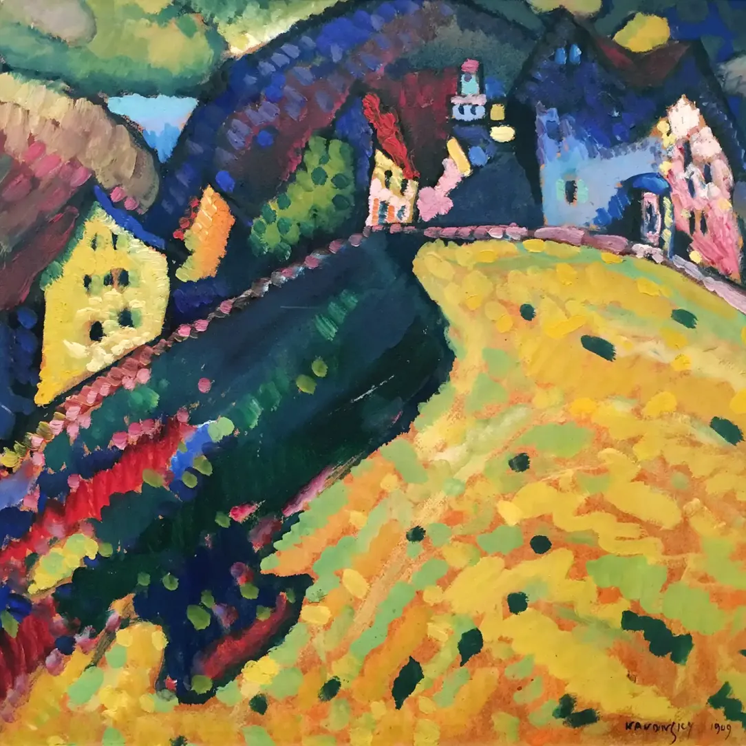 Василий Кандинский — Дома в Мурнау, 1909 (холст, масло)