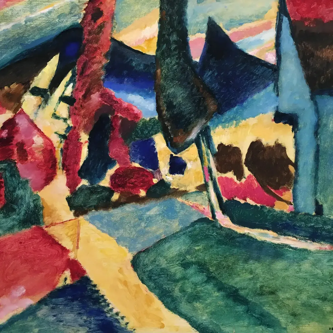 Василий Кандинский — Картина с тройкой, 1911 (картон, масло)