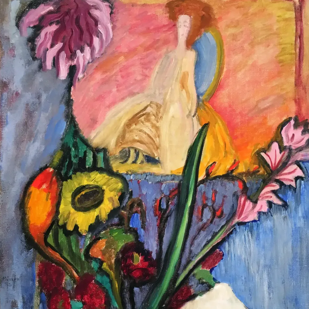 Габриэле Мюнтер — Натюрморт с королевой, 1912 (холст, масло)