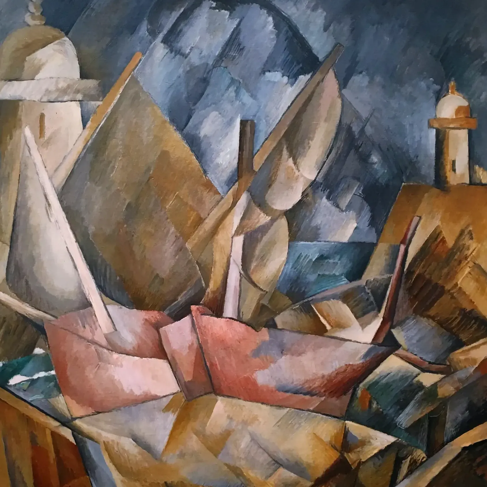 Жорж Брак — Маленькая гавань в Нормандии, 1909 (холст, масло)