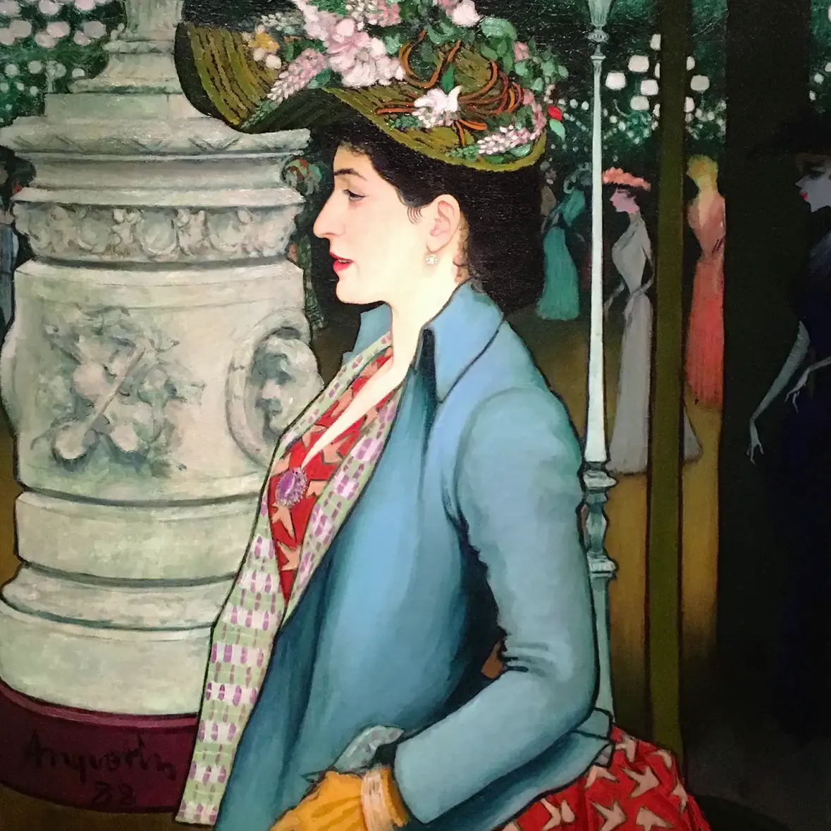 Луи Анкетен — Элегантная женщина в Элизе Монмартр, 1888 (холст, масло)