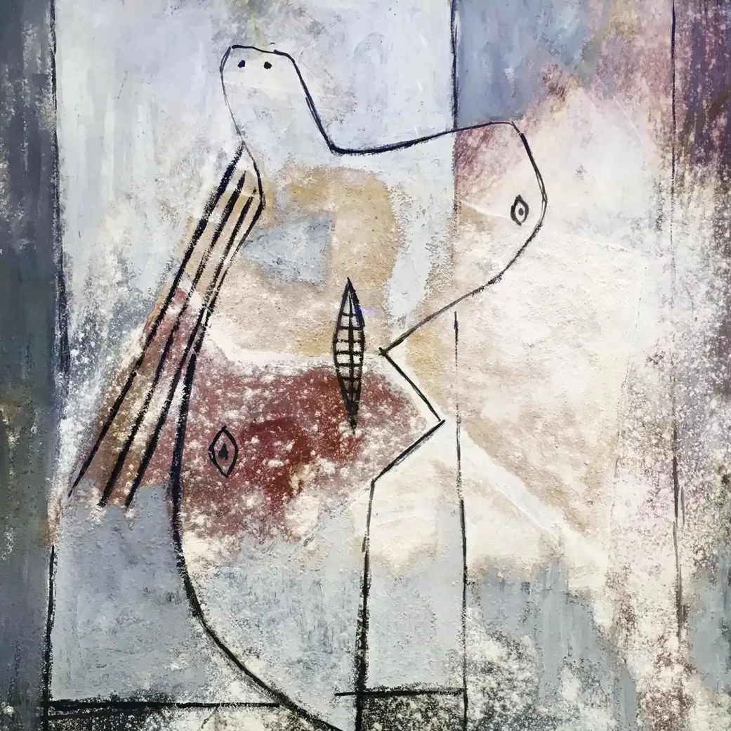 Пабло Пикассо — Голова, 1927 (холст, масло, мел)