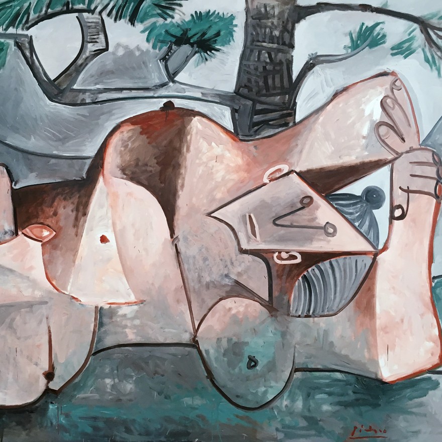 Пабло Пикассо — Обнажённая под сосной, 1959 (холст, масло)