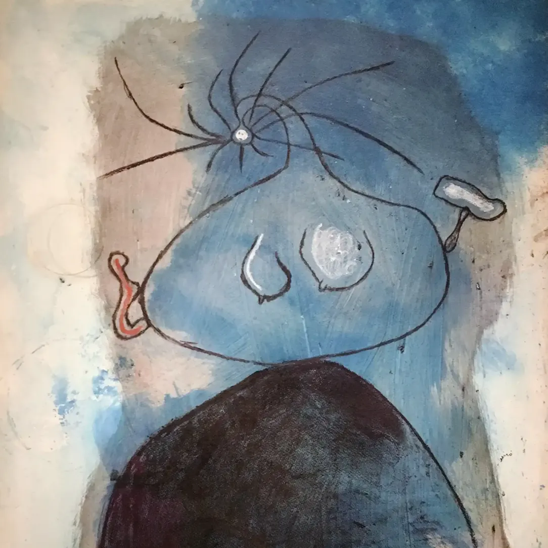 Хуан Миро — Стоящая женщина, 1937 (бумага, масло, уголь)