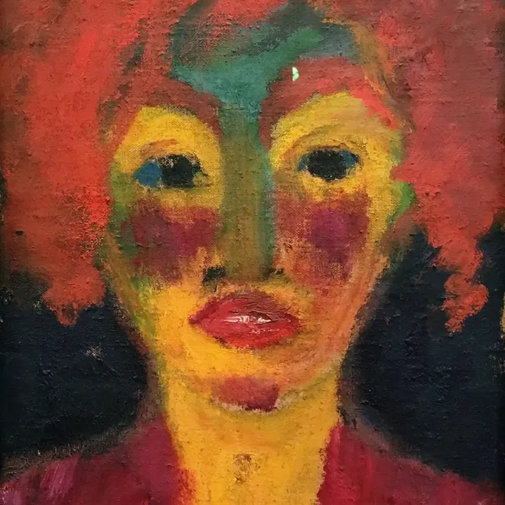 Эмиль Нольде — Рыжеволосая девушка. 1919 (холст, масло)