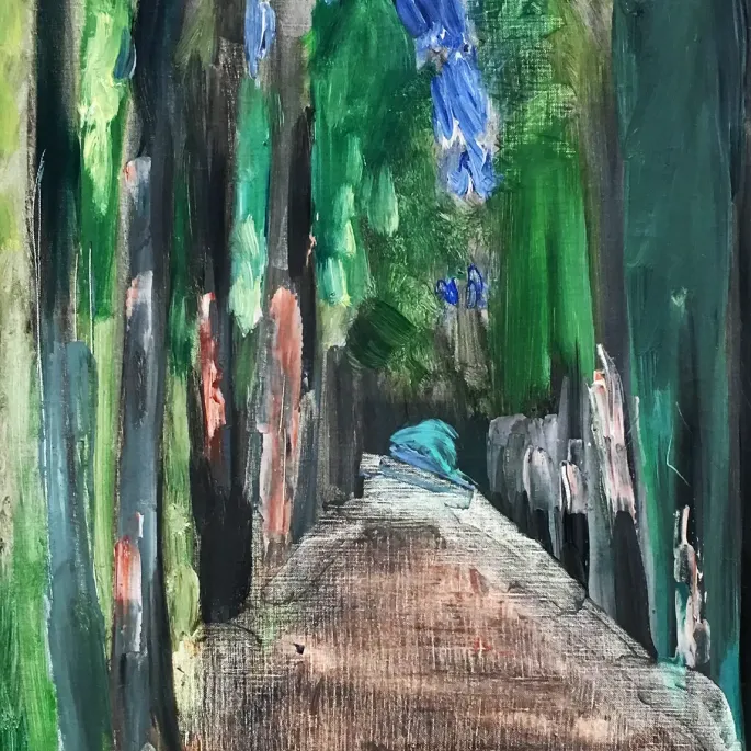 Анри Матисс — Аллея деревьев в лесу Кламара, 1917 (холст, масло)