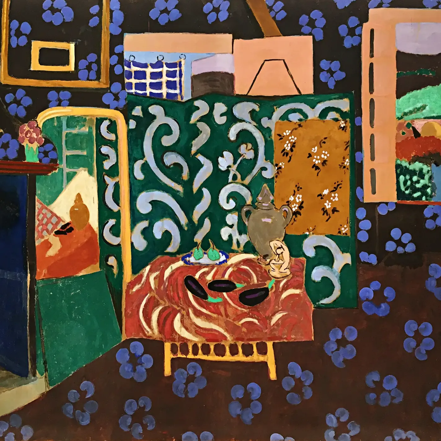 Анри Матисс — Интерьер с баклажанами, 1911 (темпера, холст)