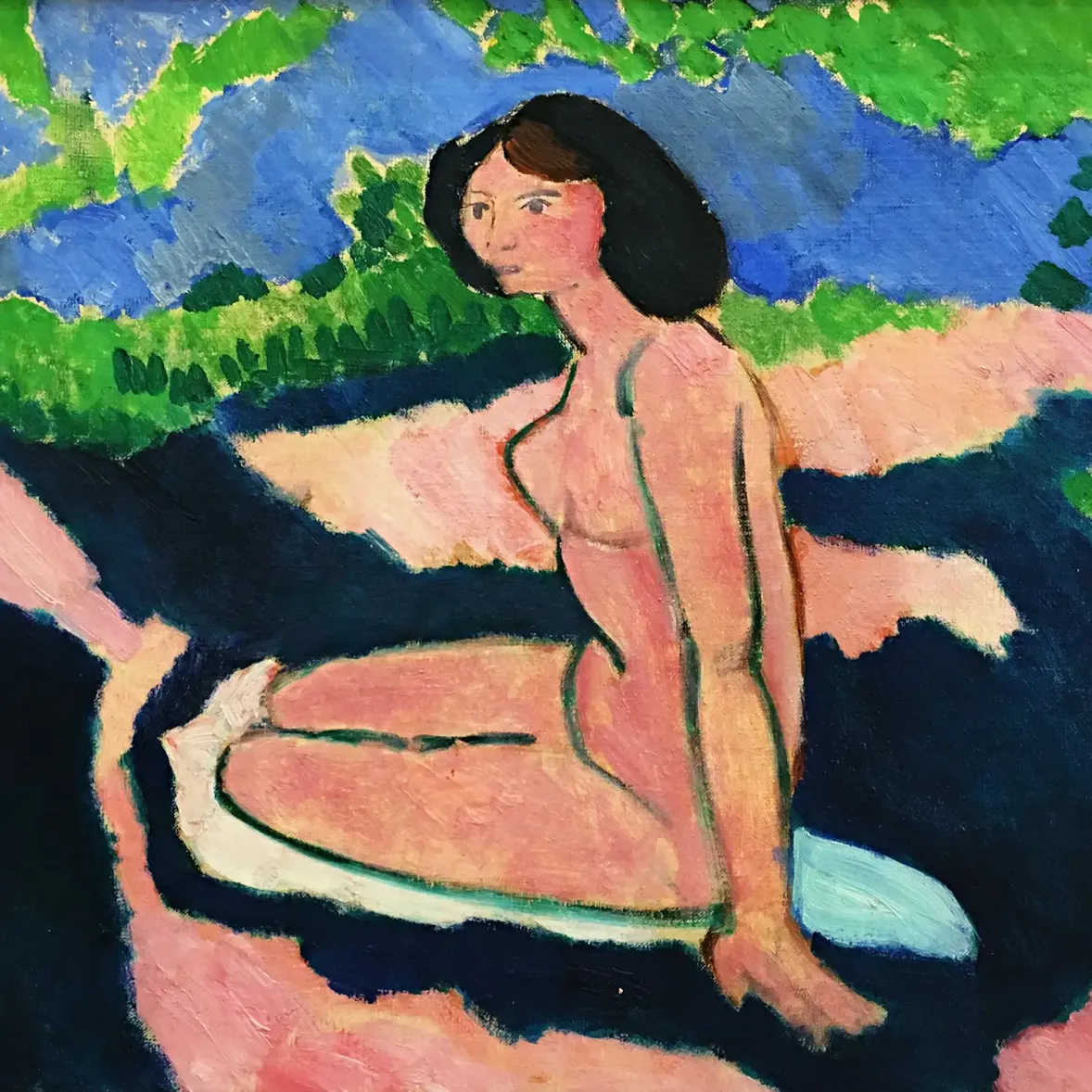 Анри Матисс — Сидящая обнаженная, 1909 (холст, масло)