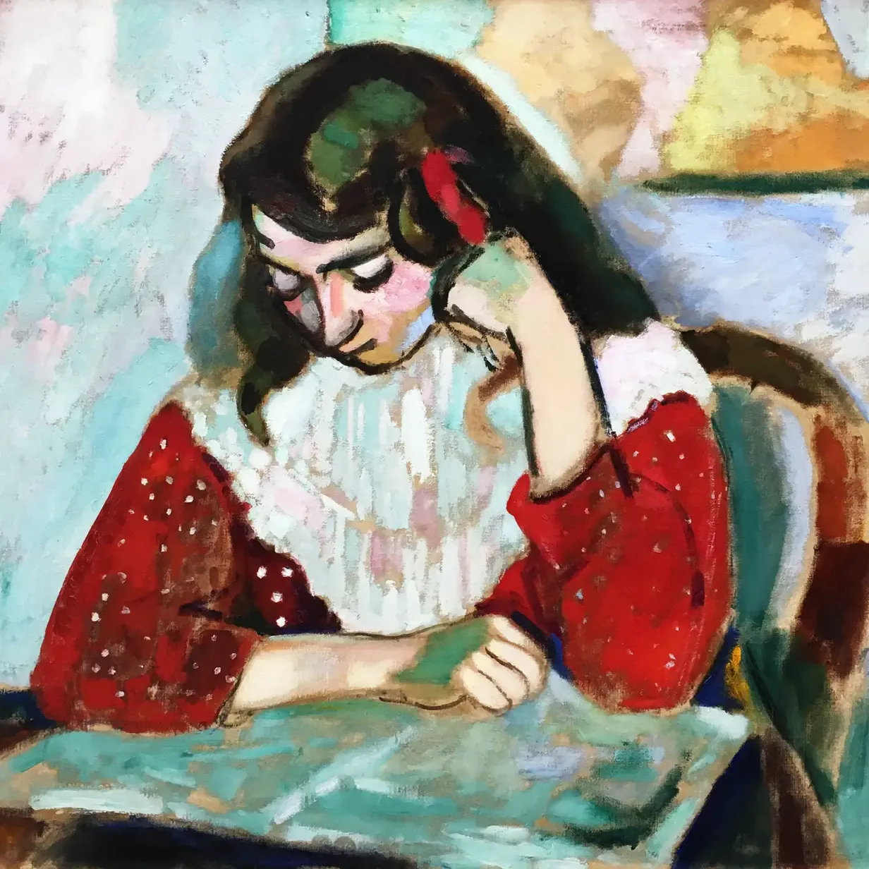 Анри Матисс — Читающая Маргарита, 1906 (холст, масло)