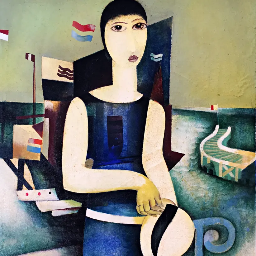 Флорис Йесперс — Флажки, 1926 (холст, масло)