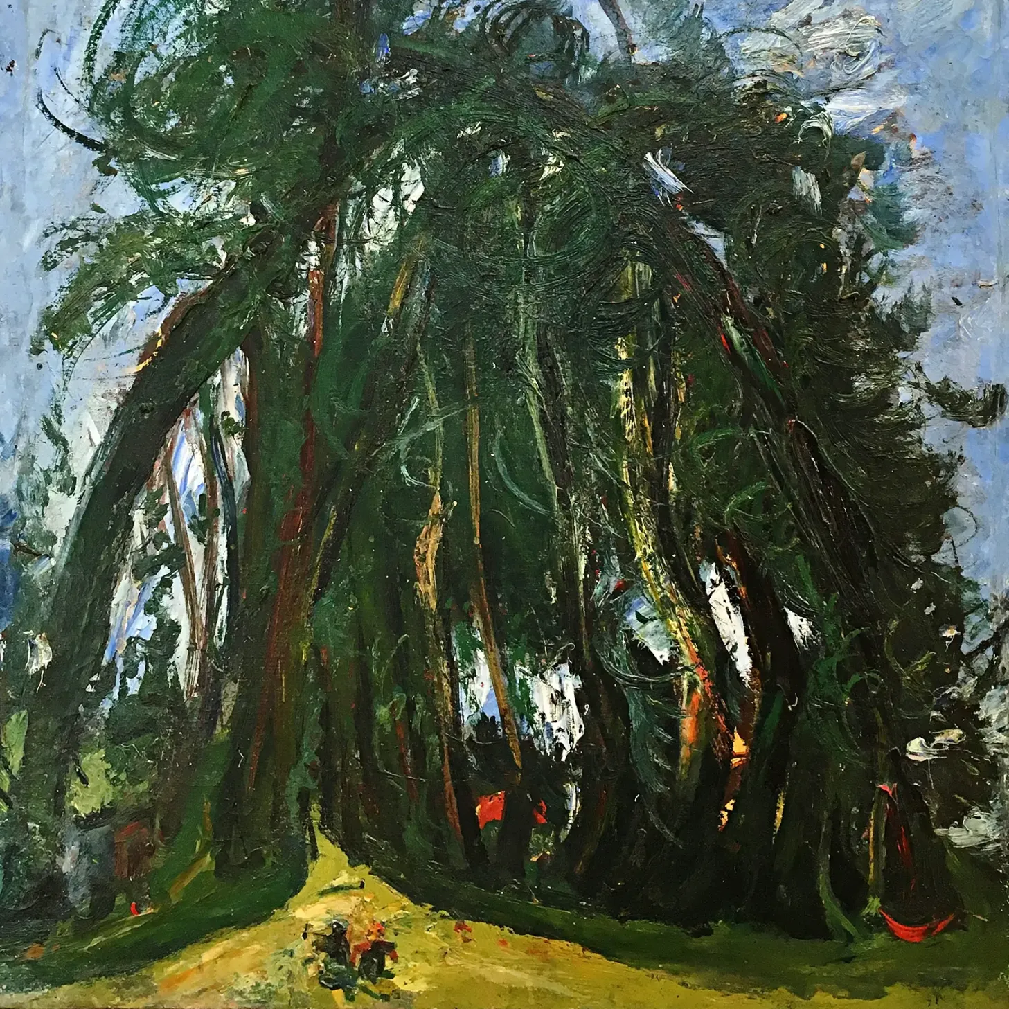 Хаим Сутина — Аллея деревьев, 1935 (холст, масло)