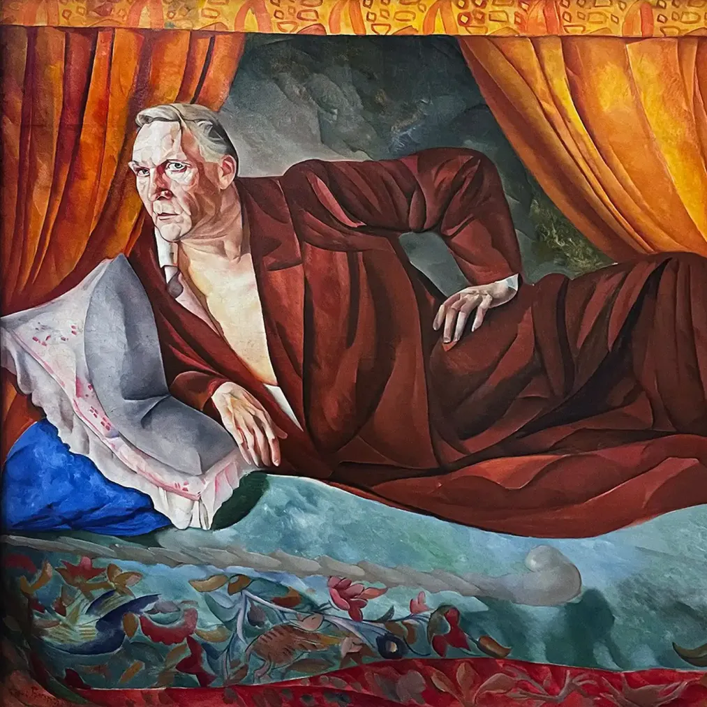 Борис Григорьев — Портрет Ф. И. Шаляпина, 1918 (холст, масло)