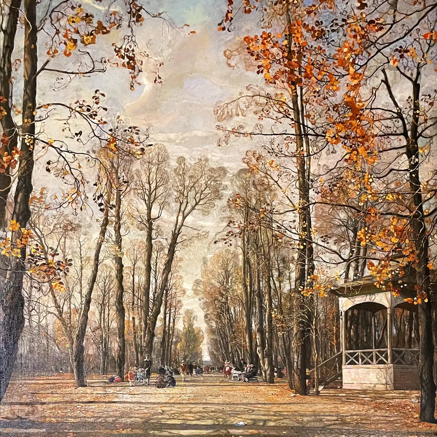 Исаак Бродский — Аллея Летнего сада осенью, 1928 (холст, масло)