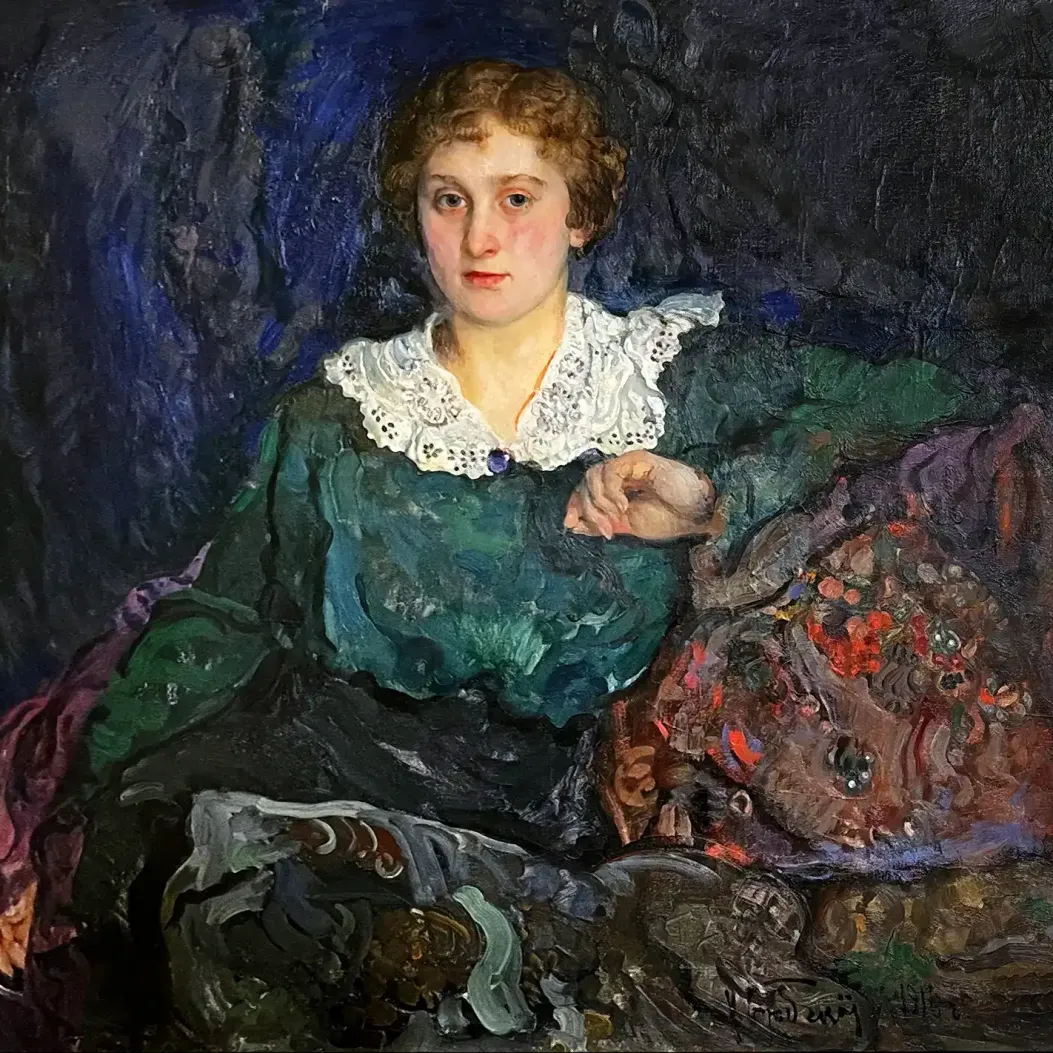 Исаак Бродский — Женский портрет, 1916 (холст, масло)