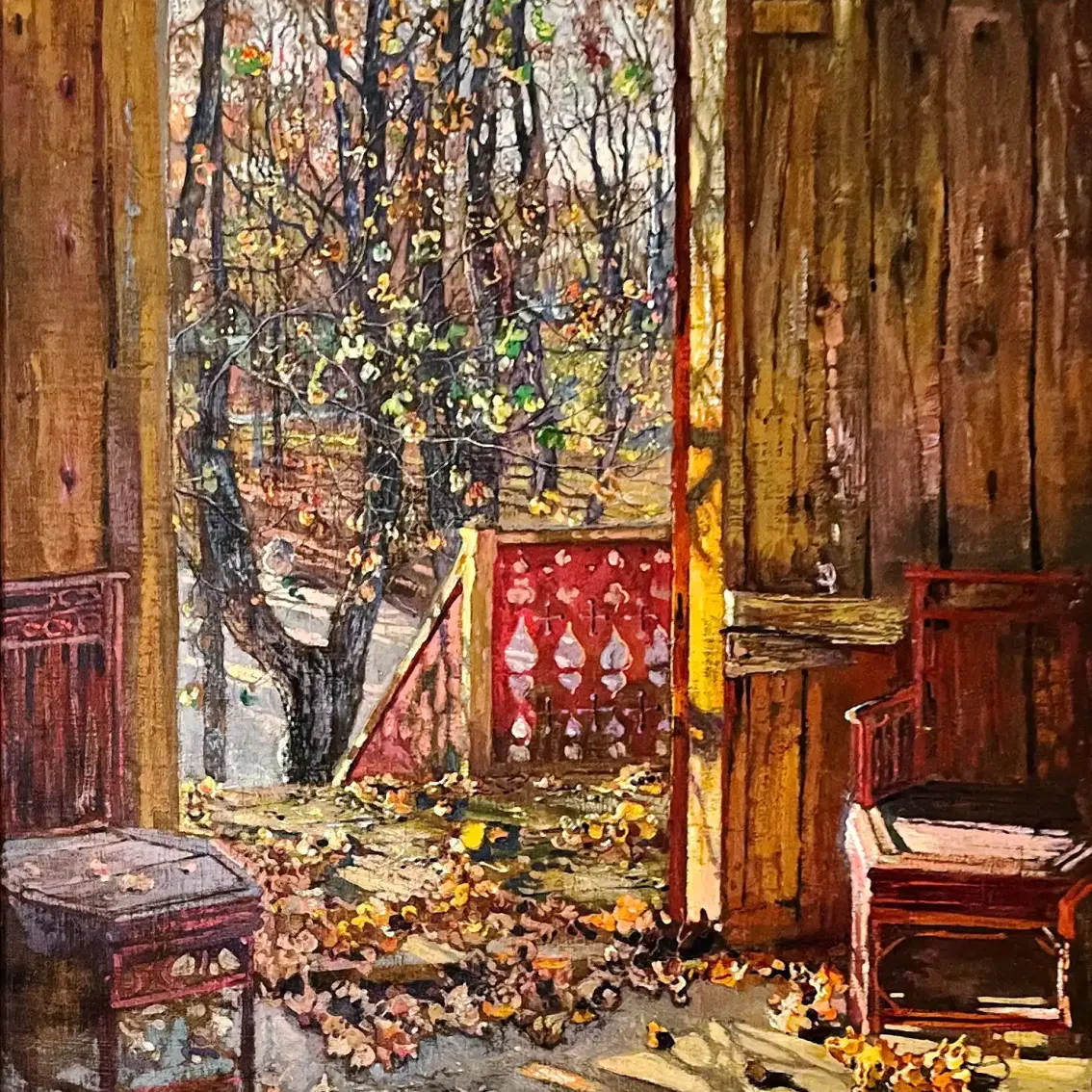 Исаак Бродский — Опавшие листья, 1915 (холст, масло)