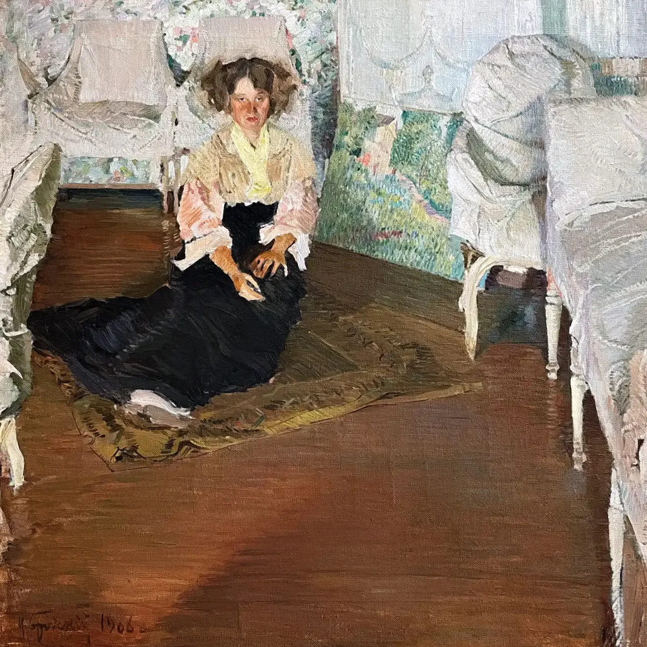 Исаак Бродский — Портрет Людмилы Бурлюк, 1906 (холст, масло)